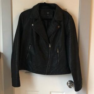 NWOT Target Mossimo XL faux leather jacket black